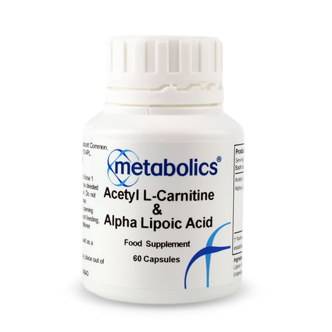 Acetyl L. Carnitine and Alpha Lipoic Acid (Pot of 60 capsules) - Metabolics