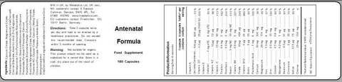 Antenatal Formula (Pot of 180 capsules) - Metabolics