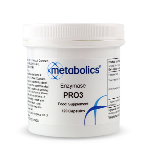 Enzymase Pro3 (Pot Of 120 Capsules) - Metabolics