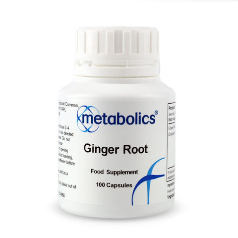 Ginger Root (Pot of 100 capsules) - Metabolics