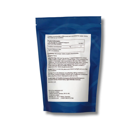 Micronised Creatine Monohydrate Powder - Metabolics