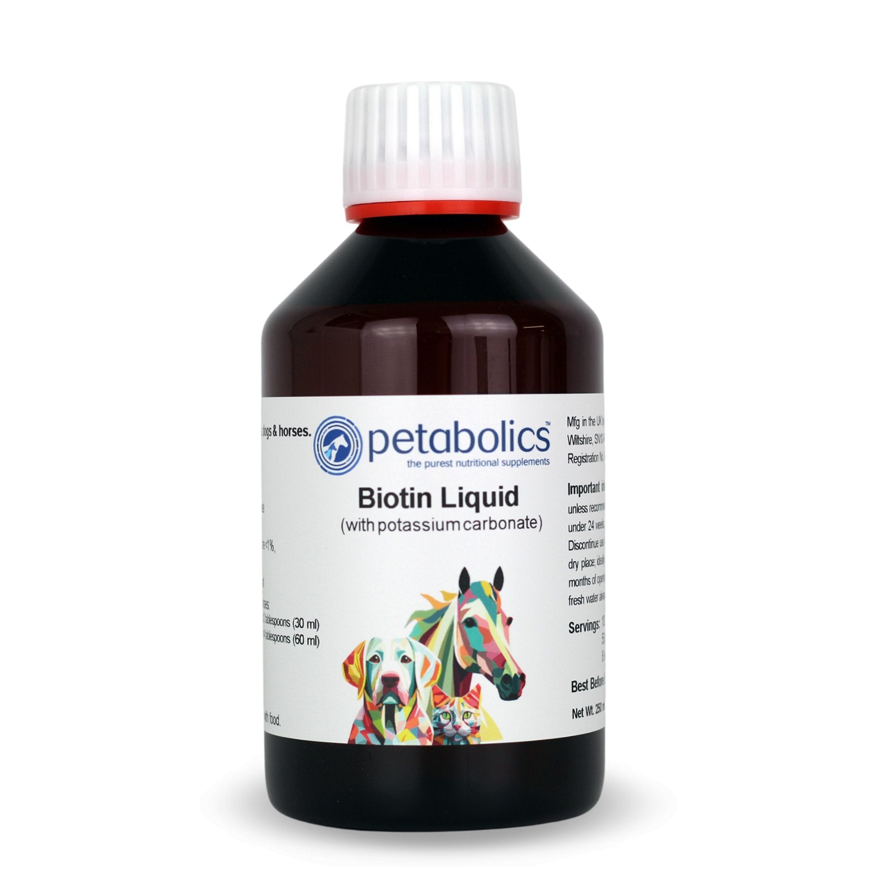 Petabolics Biotin (with potassium carbonate) Liquid Supplement - Metabolics