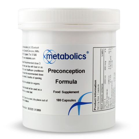 Preconception Formula (Pot of 180 capsules) - Metabolics